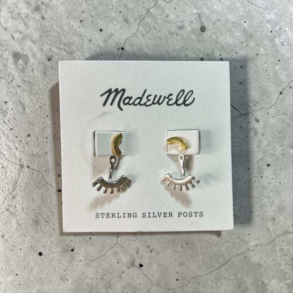 Madewell Dropback Succulent Earrings Silver And Gold Tone For Pierced Ears